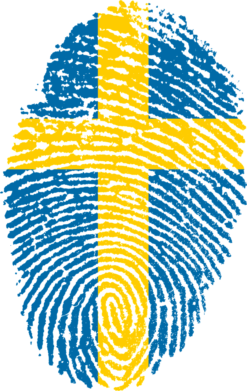 sweden flag fingerprint free photo