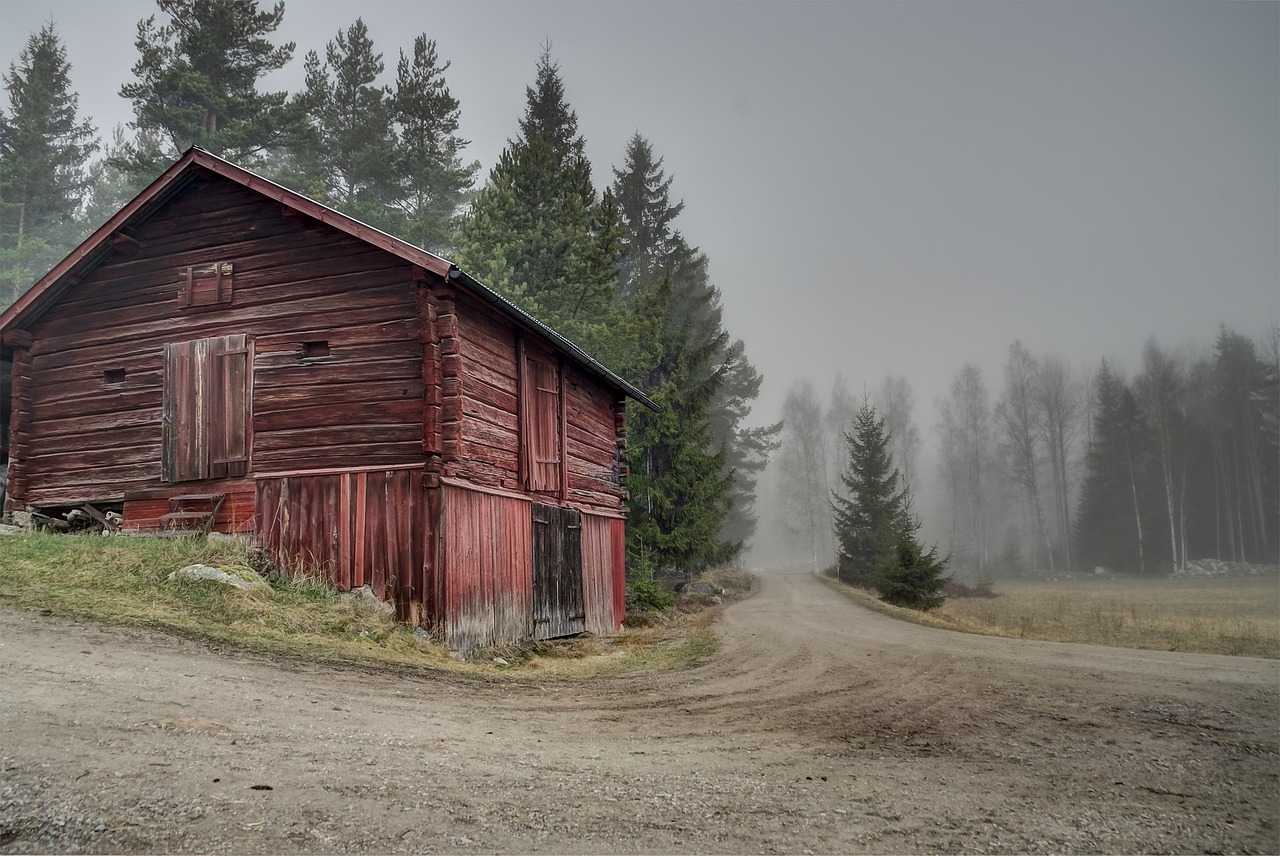 sweden red barn free photo