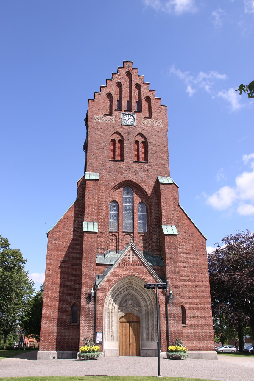 swedish church brickstone free photo