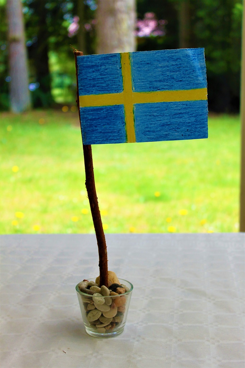 swedish flag sweden's flag midsummer summer vacation free photo