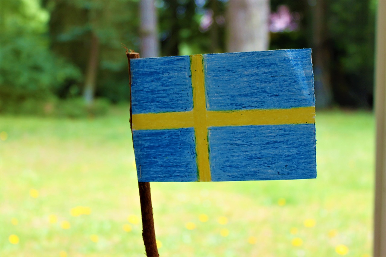 swedish flag sweden's flag midsummer summer vacation free photo