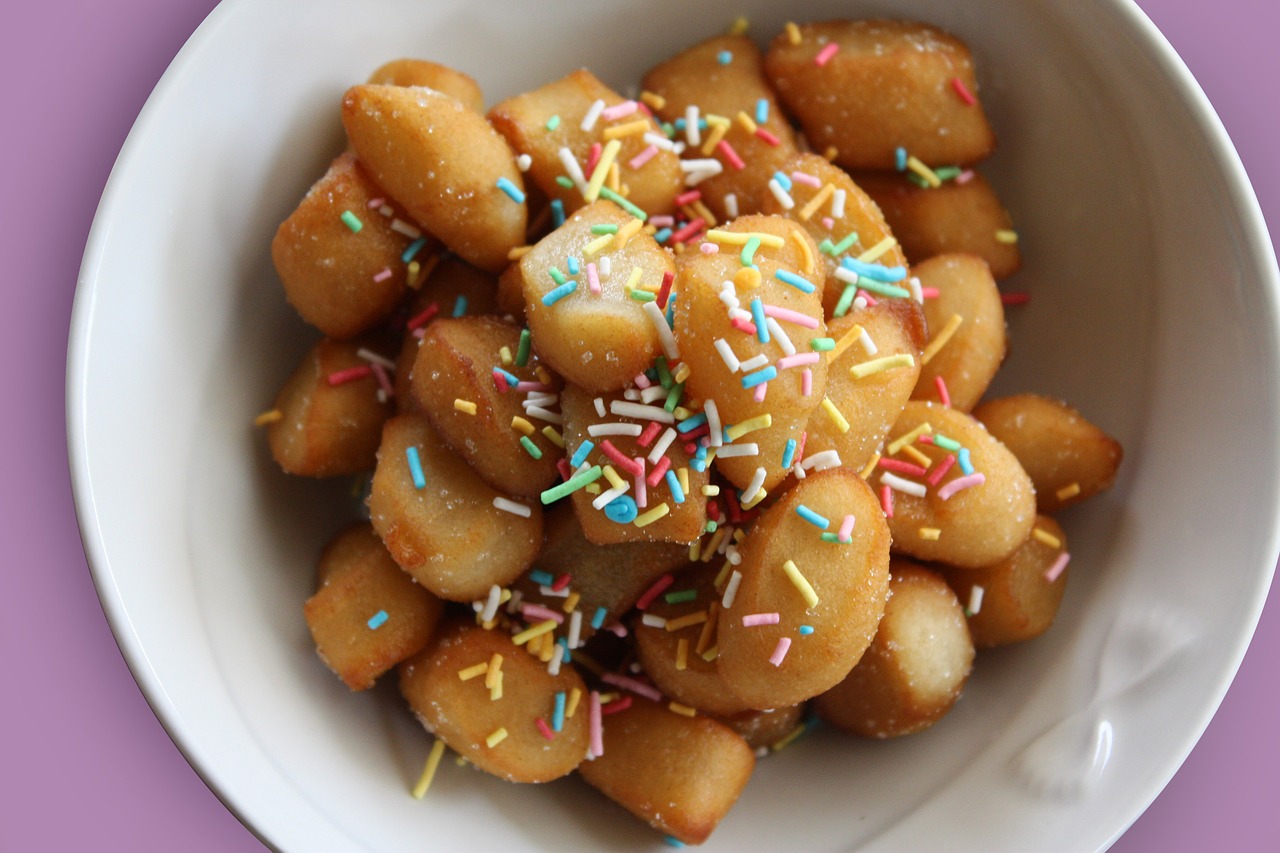 sweet struffoli typical sweet free photo