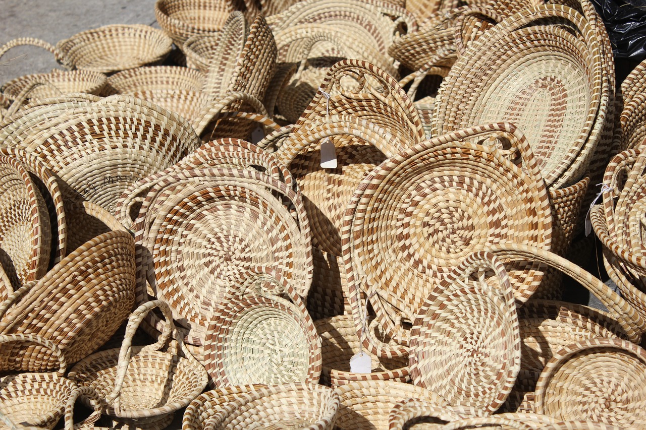 sweetgrass basket baskets arts and crafts free photo