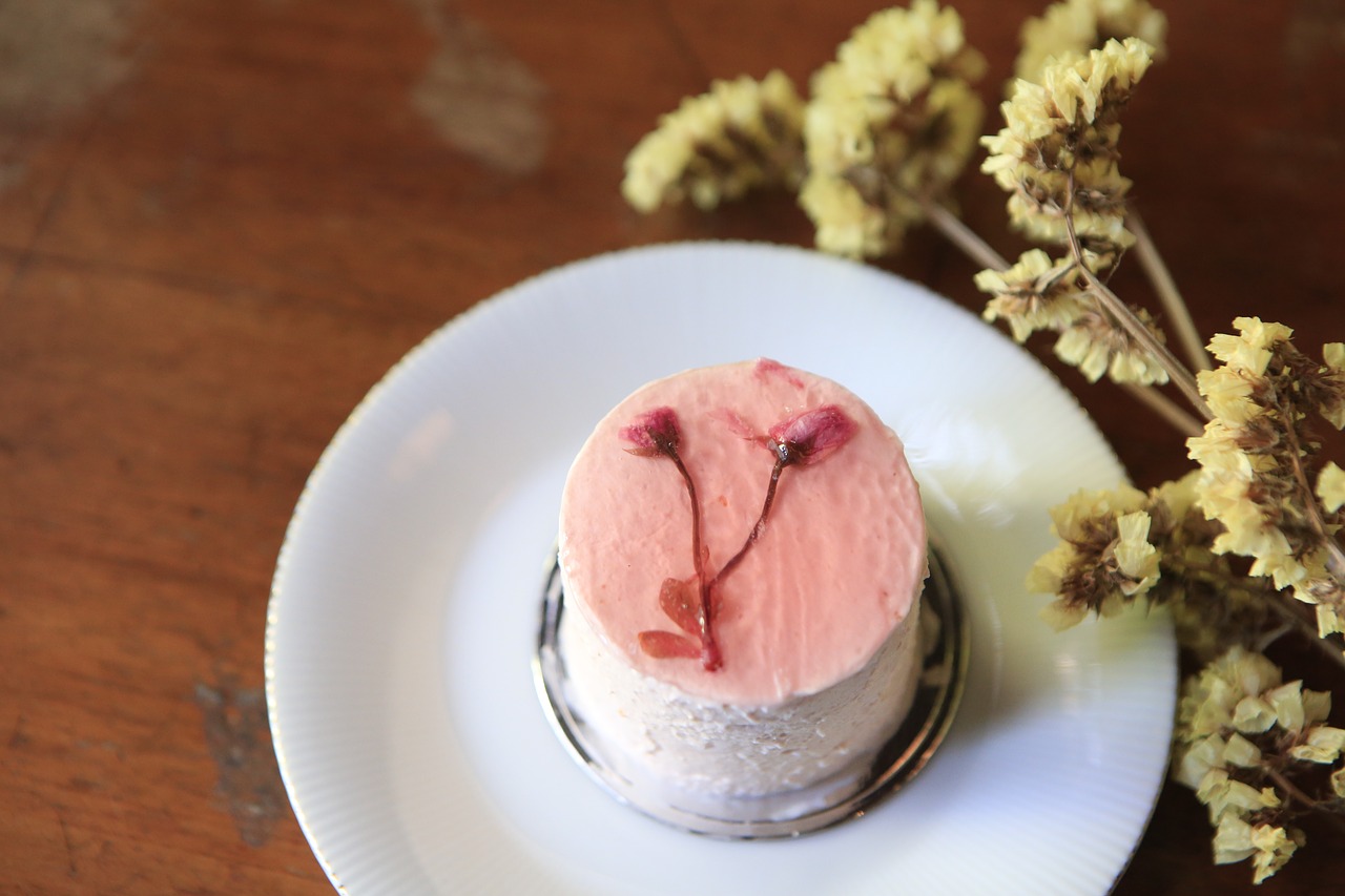 sweets cake cake cherry blossoms free photo