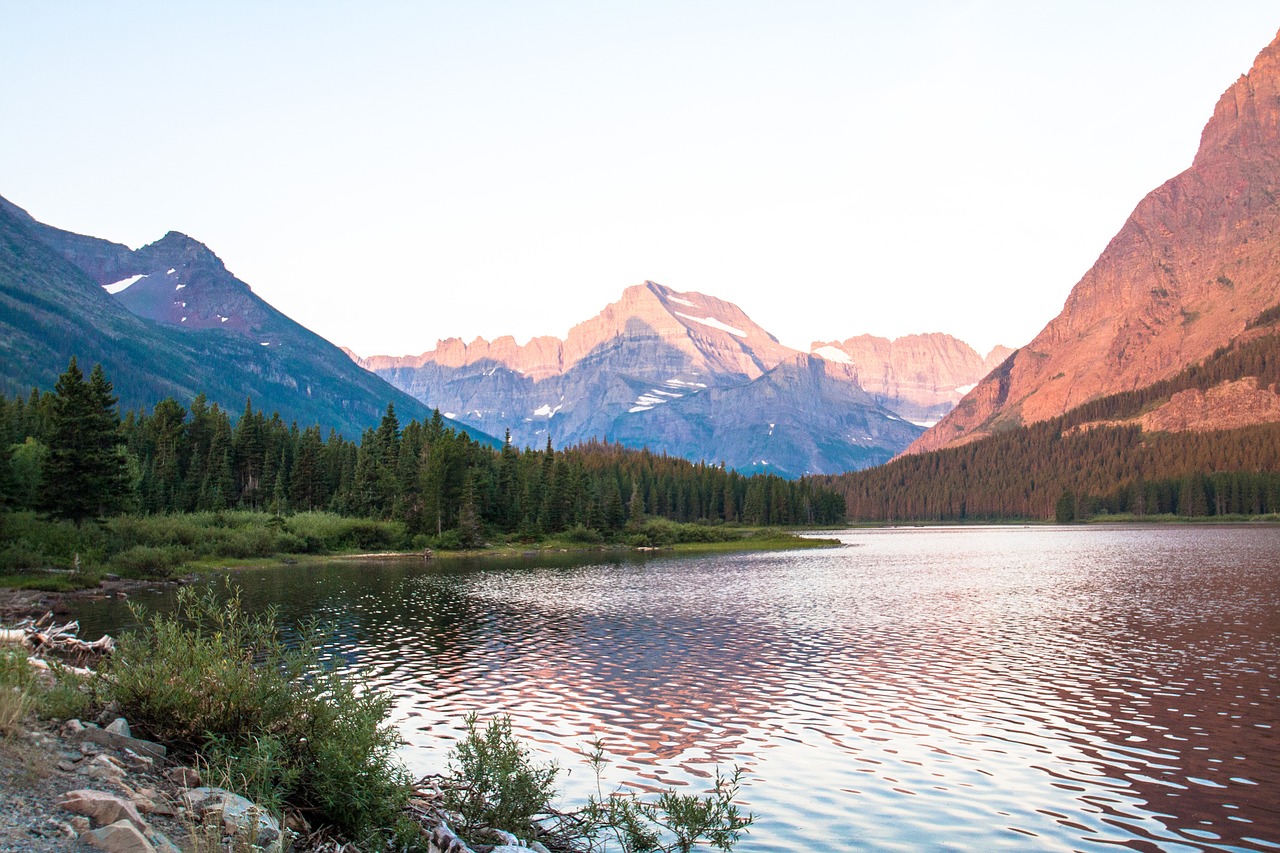 swift current lake glacier panoramic free photo