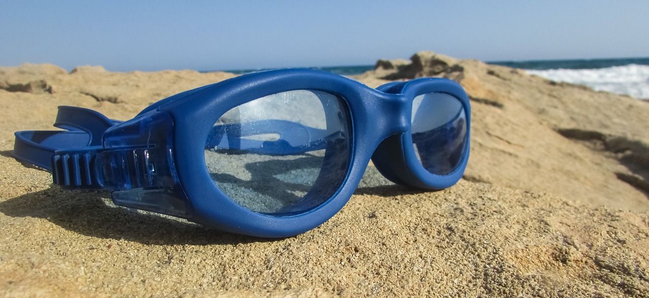 swim goggles blue glasses free photo