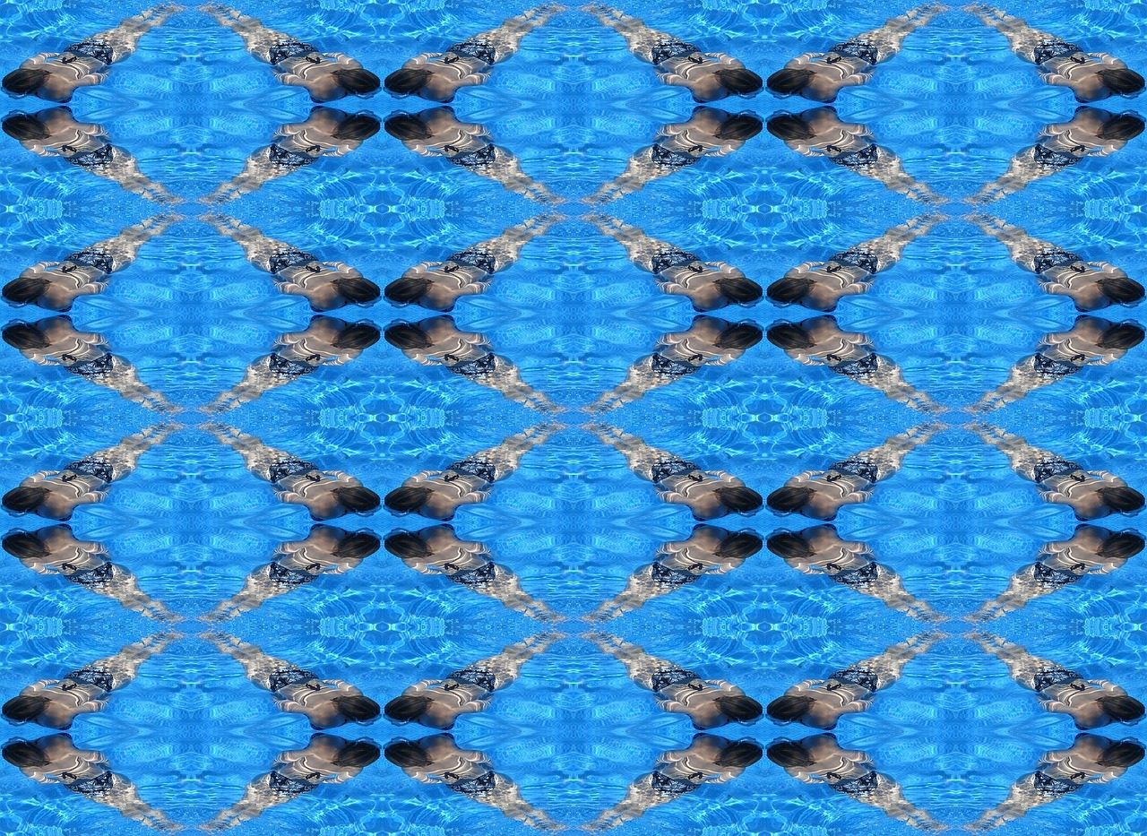 swimmer swimming kaleidoscope free photo