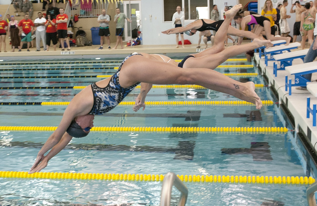 swimming race competition free photo