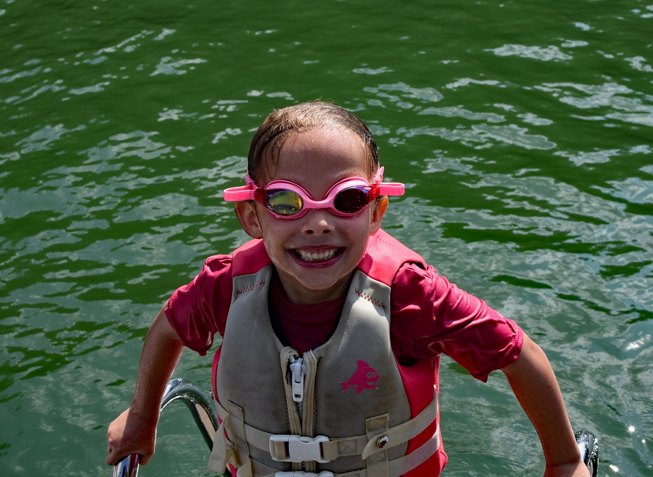 swimming fun girl child free photo