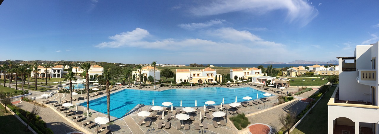 swimming pool panorama sun free photo