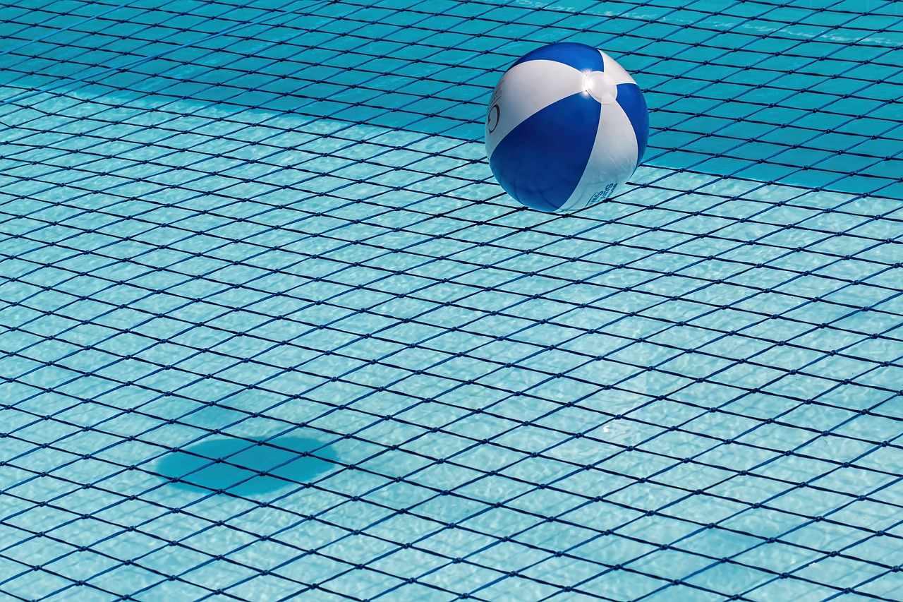 swimming pool safety net beach ball free photo