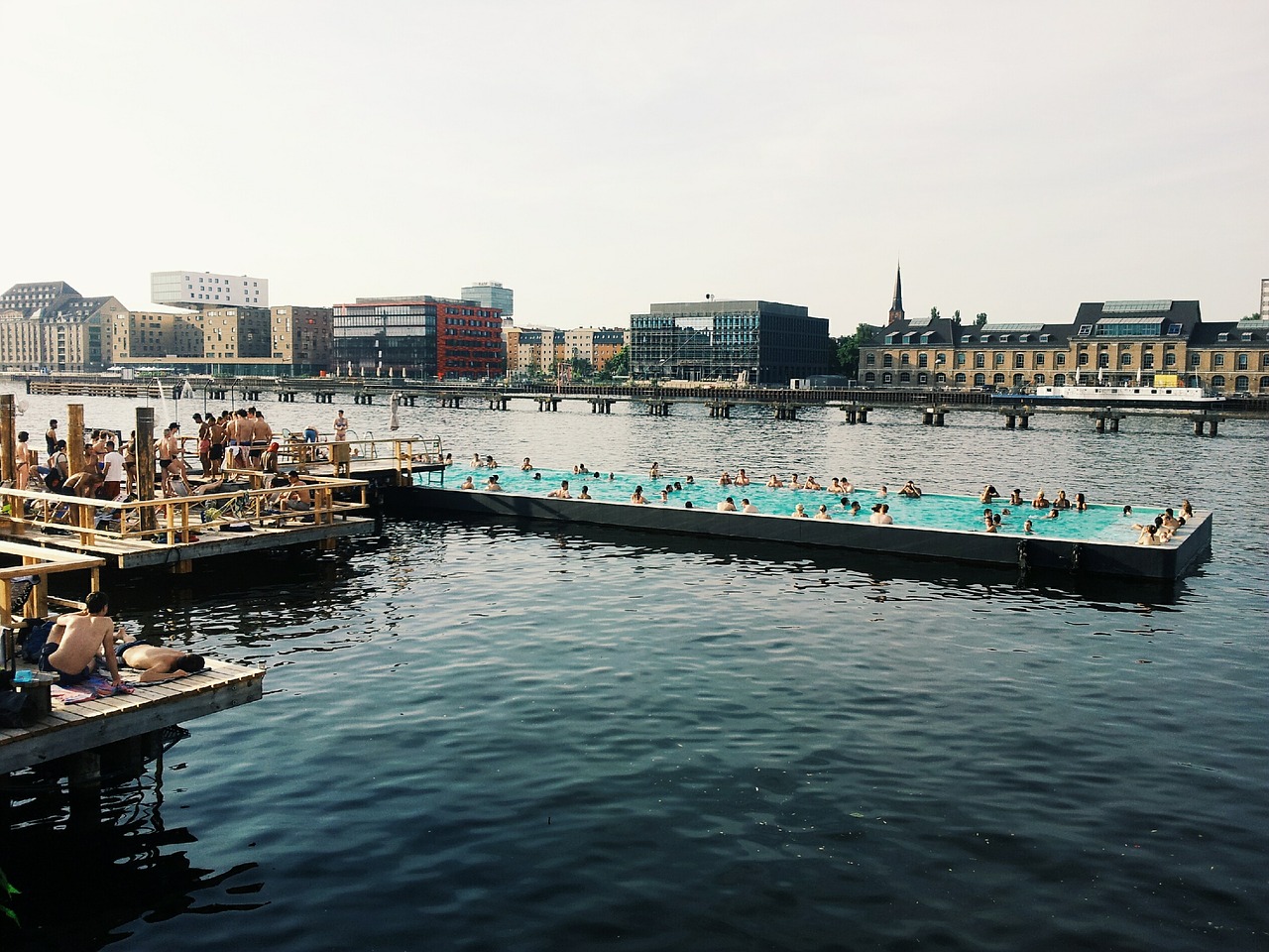 swimming pool channel berlin free photo