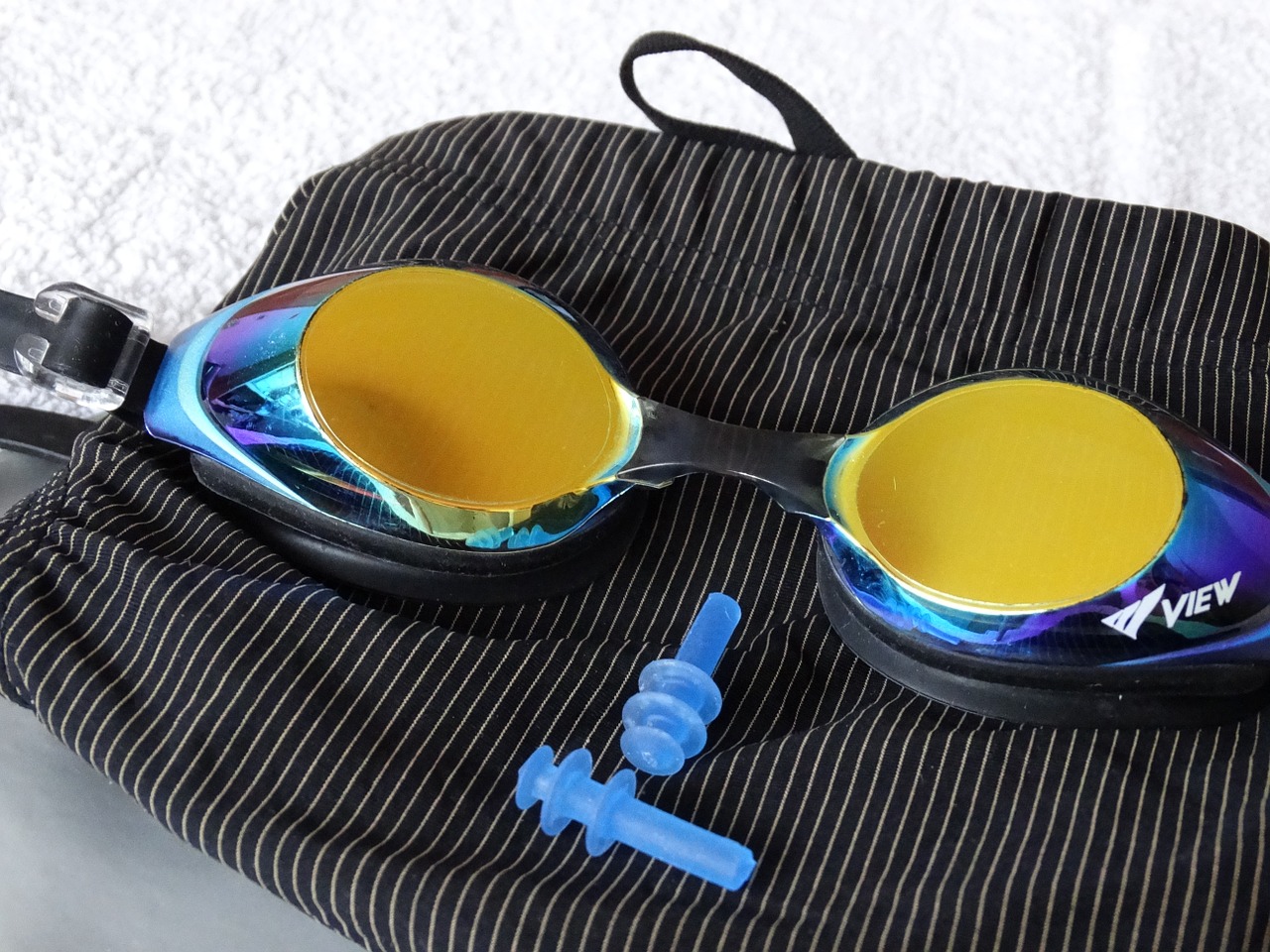 swimming trunks swim goggles swimming equipment free photo