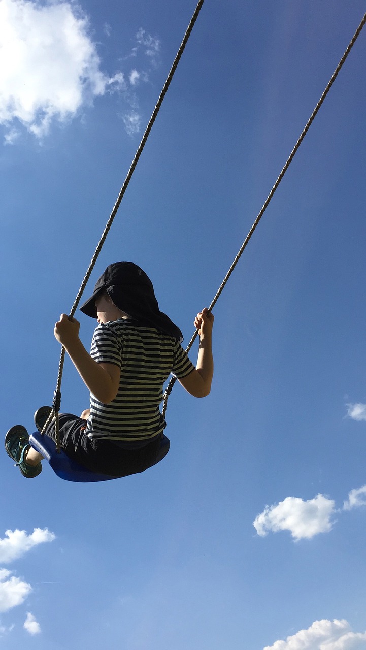 swing child sky free photo