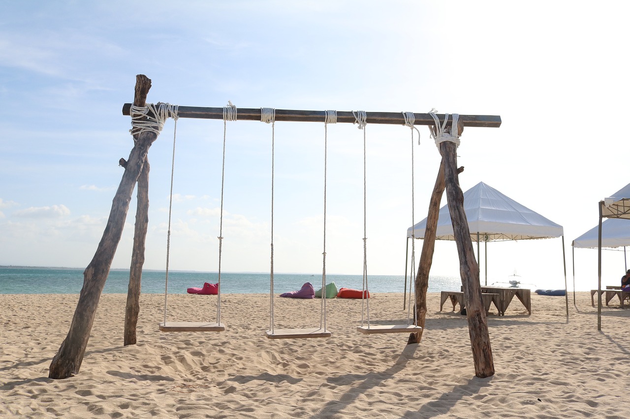 swing sea travel free photo