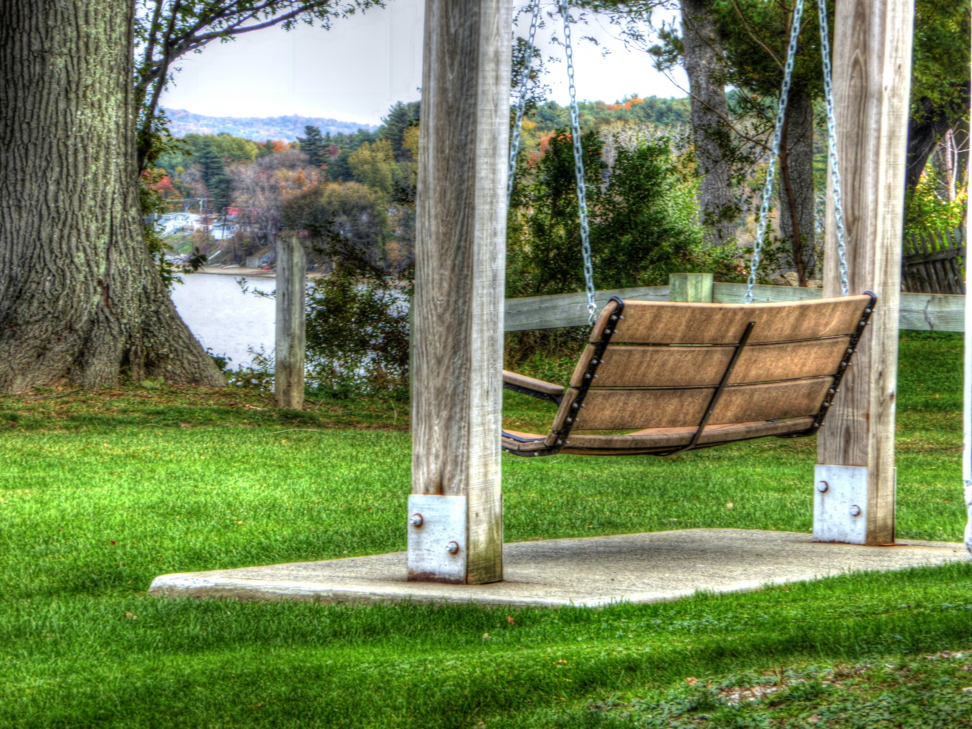 bench swinging bench seat free photo