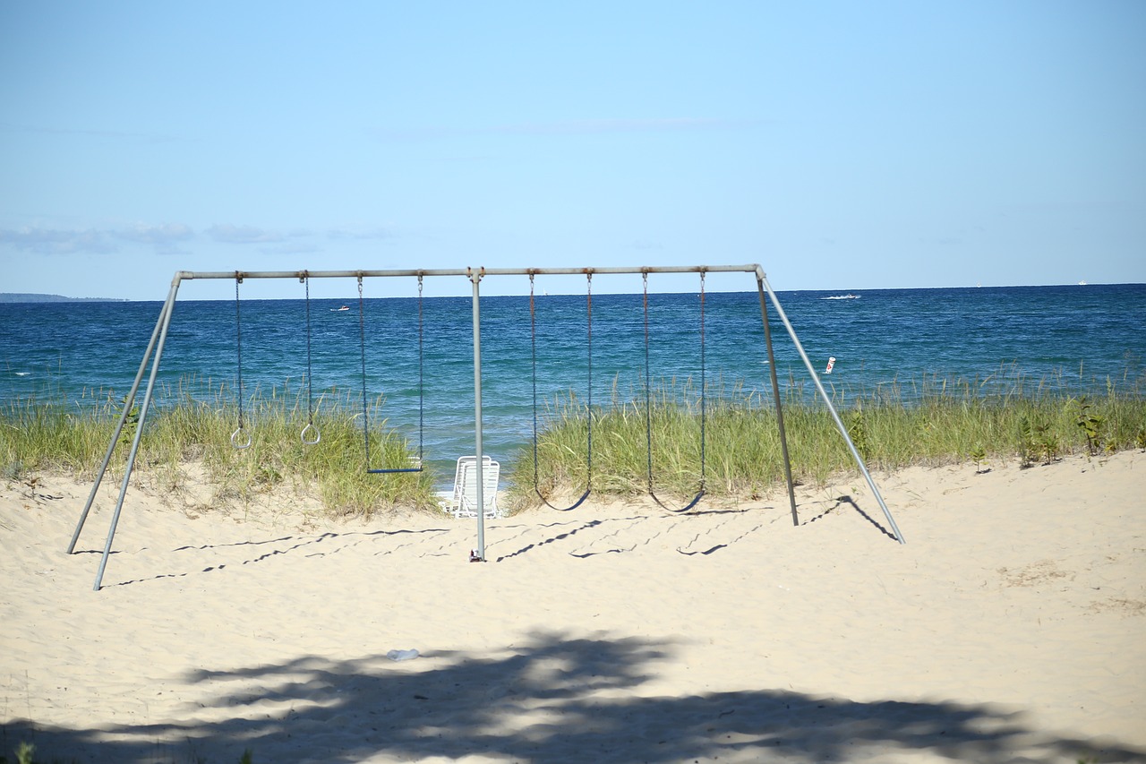 swings  beach  summer free photo