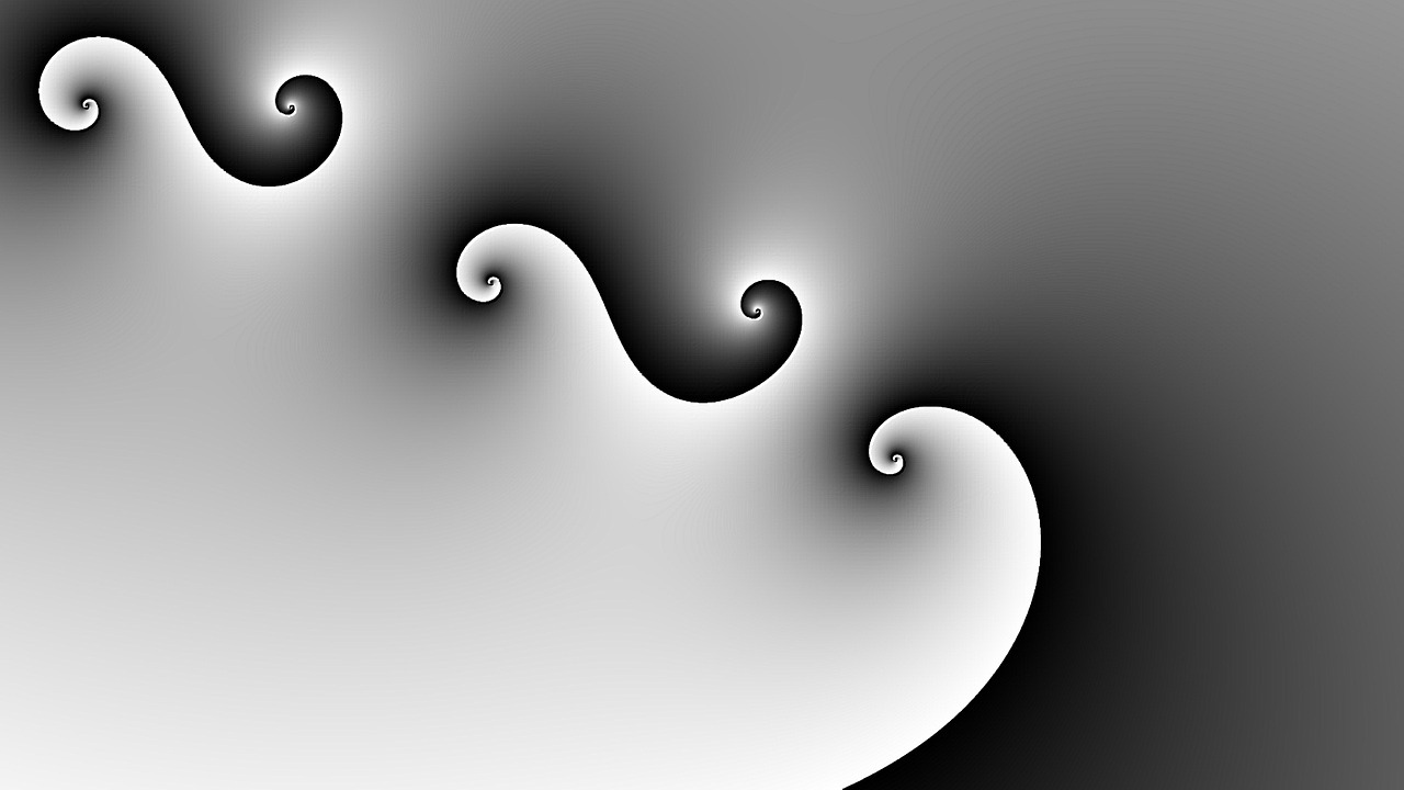 swirl black white free photo