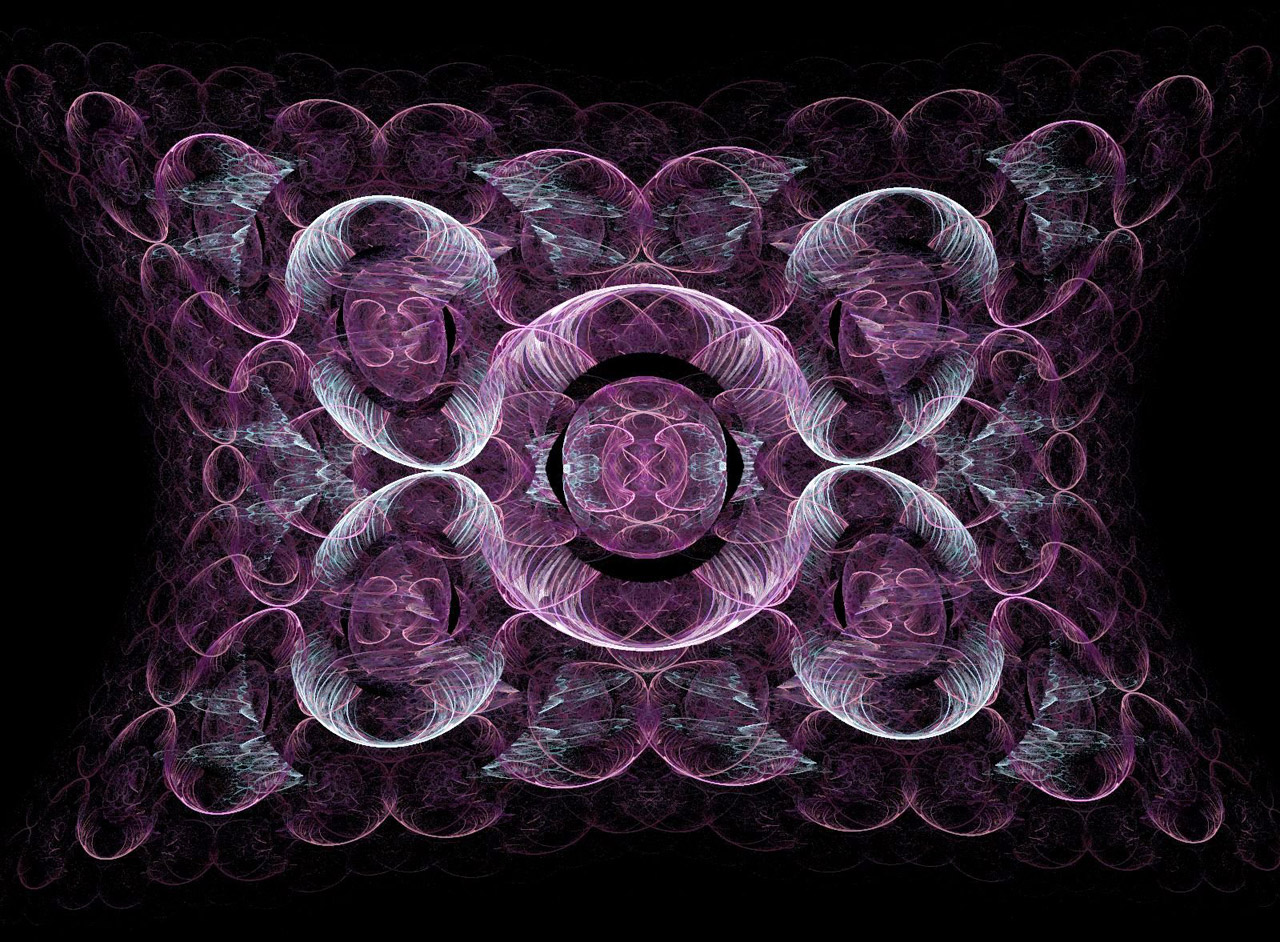 fractal purple blue free photo