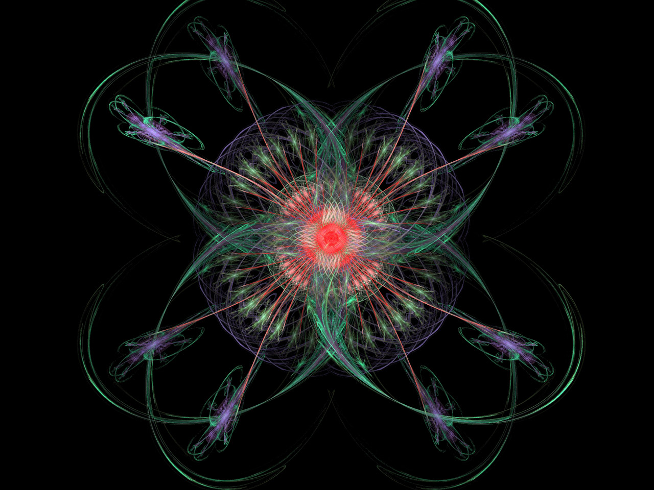 swirls fractal red free photo