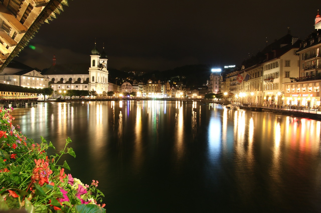 swiss night view bamsi free photo