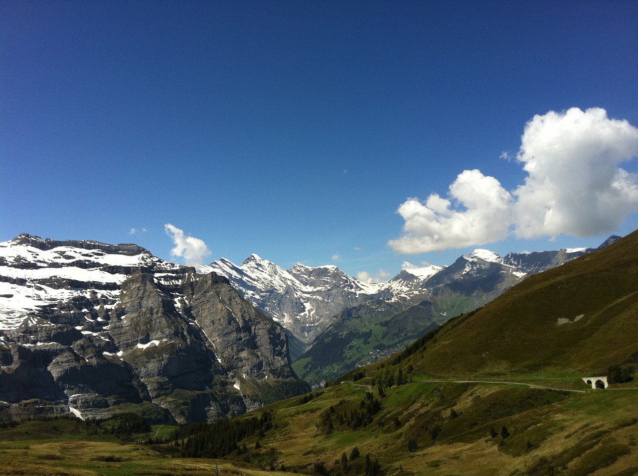 swiss jungfrau snow mountain free photo