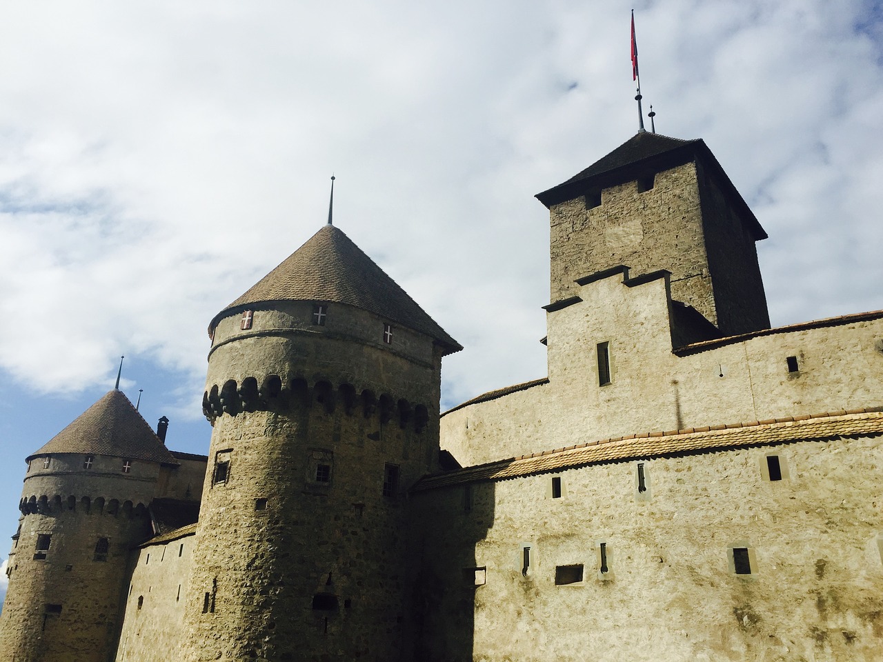 swiss sky castle free photo