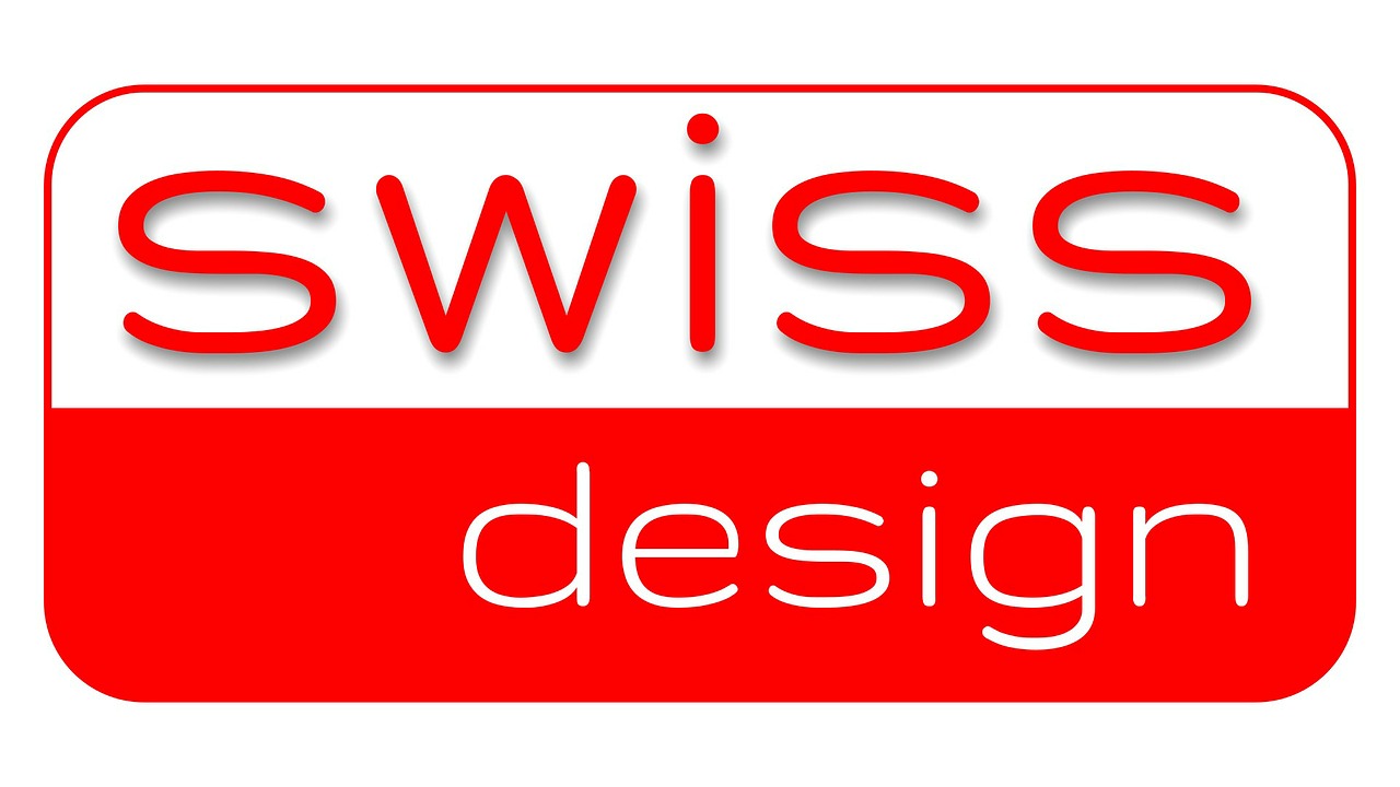 swiss design lettering red free photo