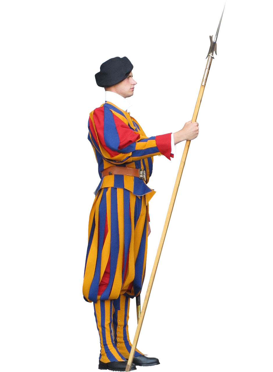 swiss guard isolated vatican free photo