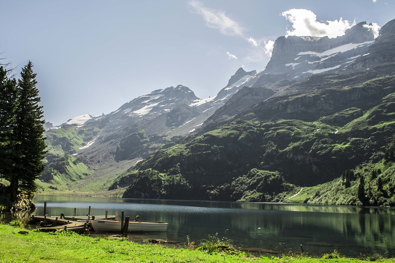 switzerland mountains lake free photo