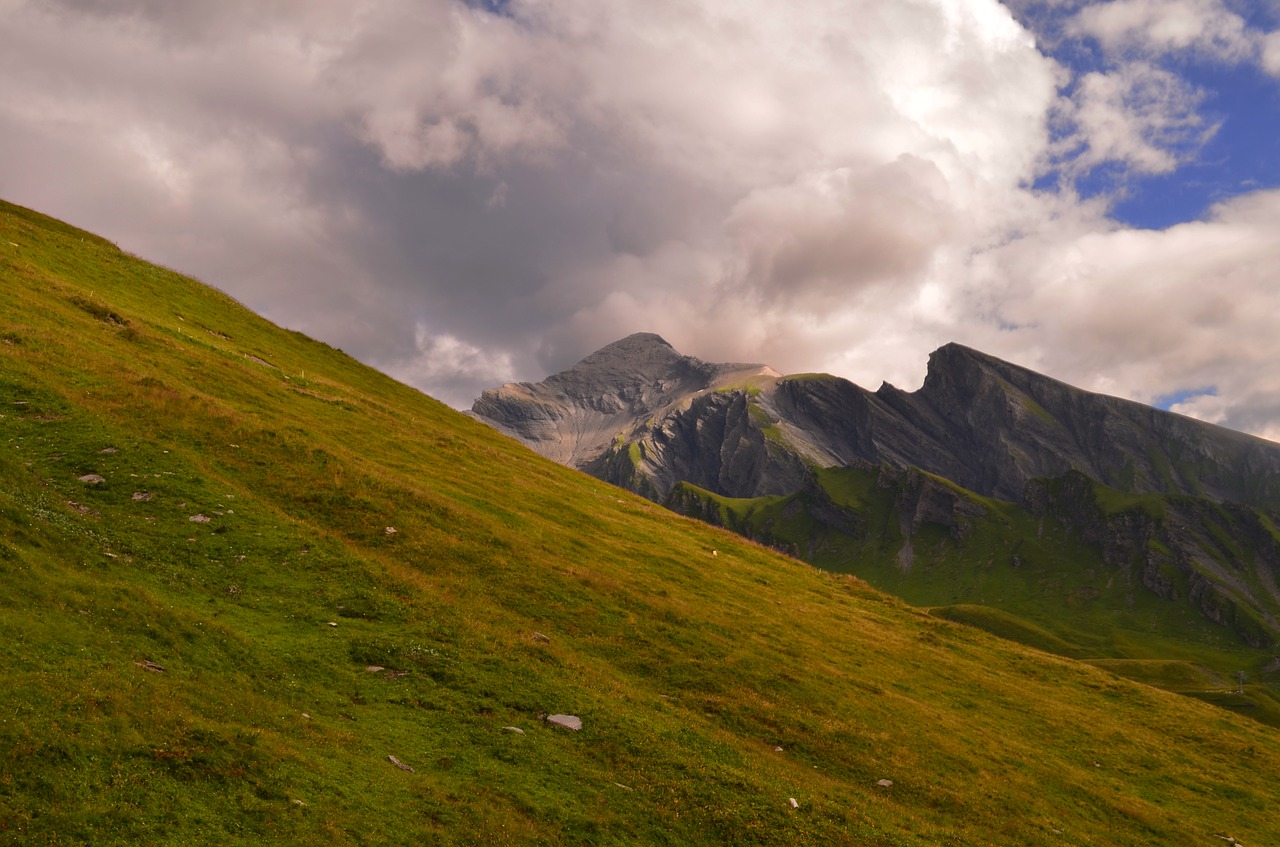 switzerland landscape clouds free photo