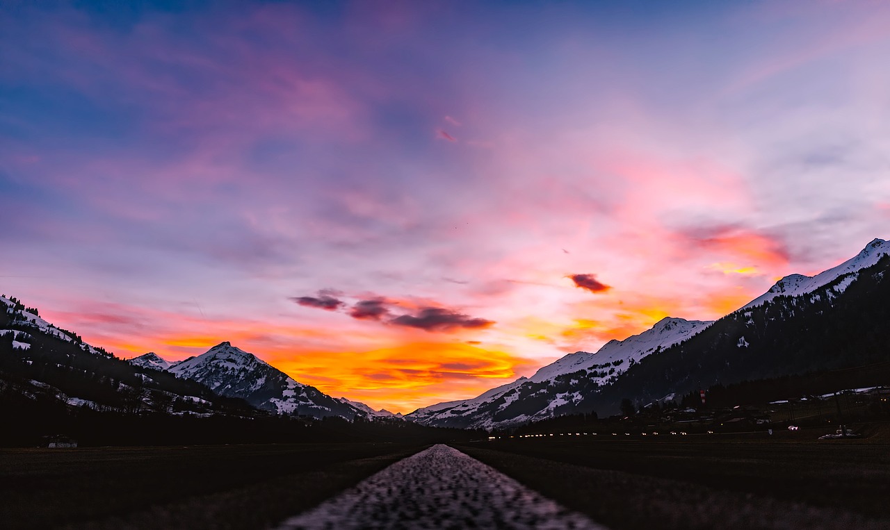 switzerland sunset dusk free photo