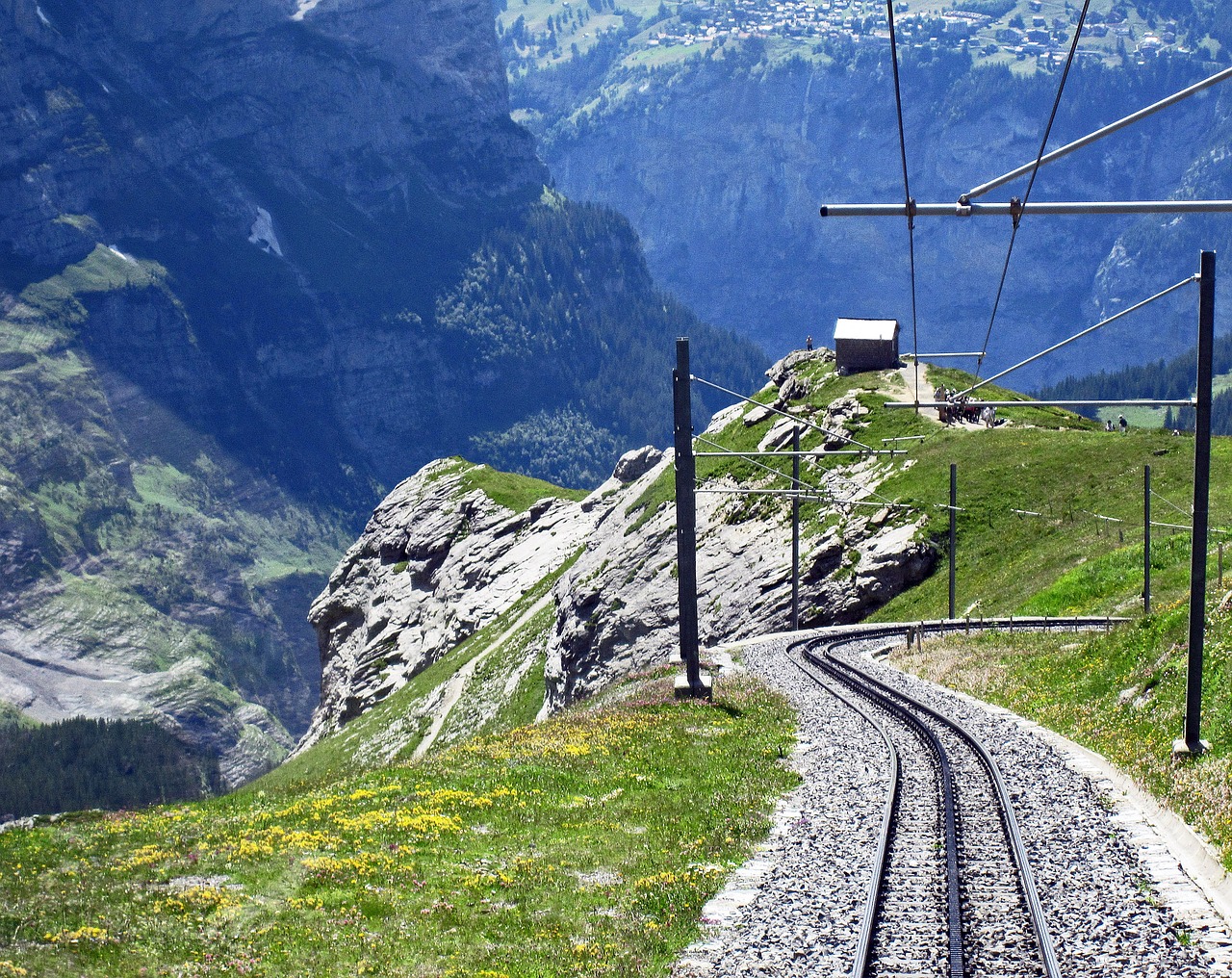 switzerland jungfrau railway descent free photo