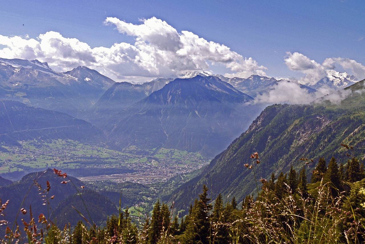 switzerland rhone valley view blatten free photo
