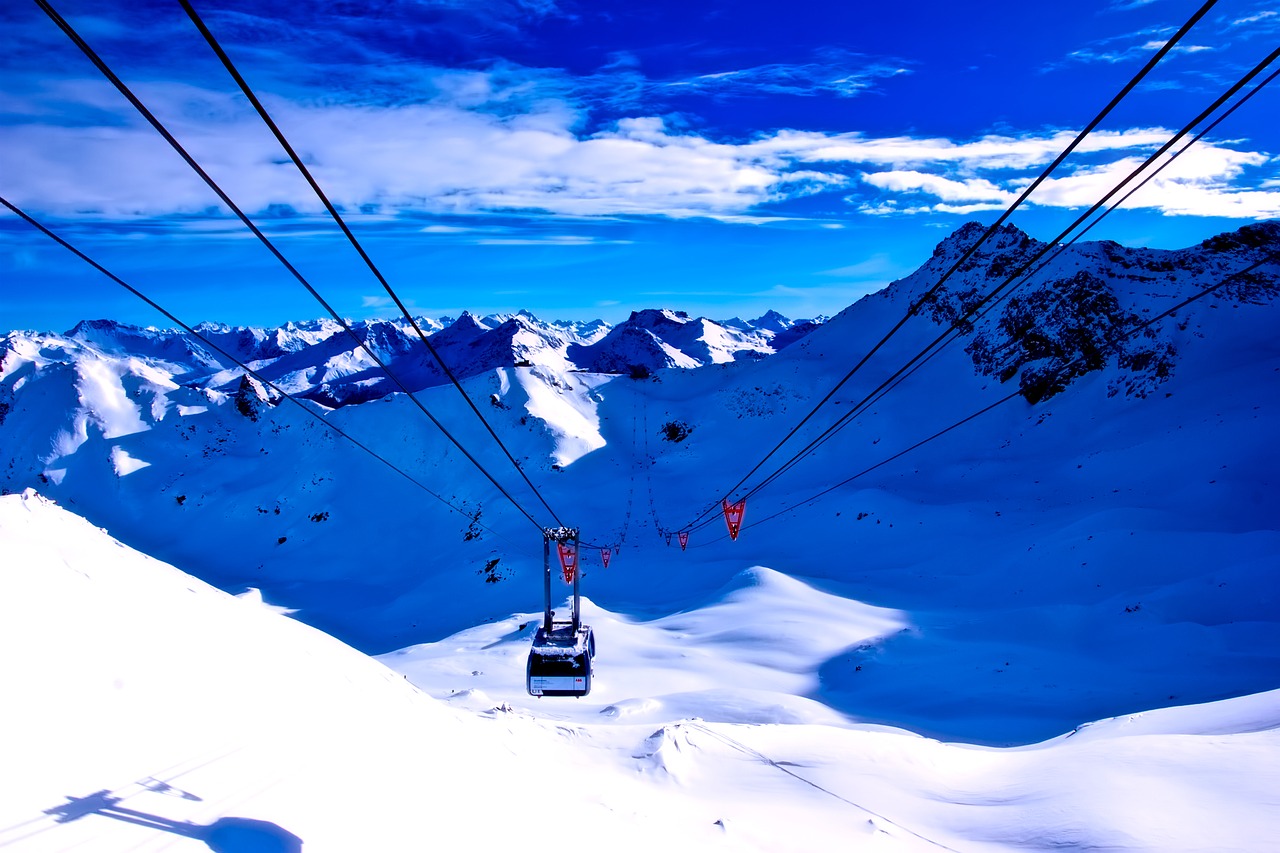 switzerland ski lift resort free photo