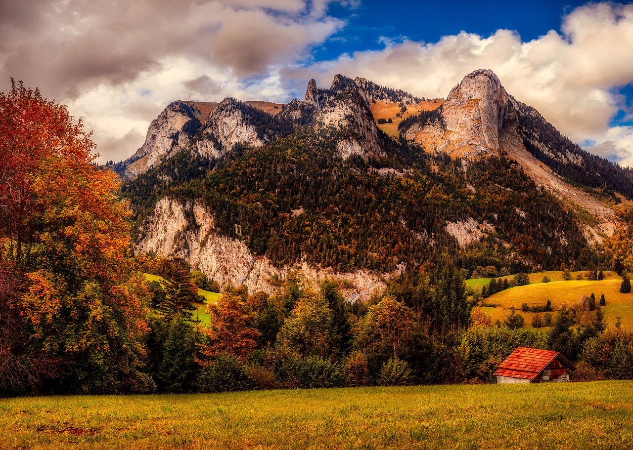 switzerland landscape barn free photo