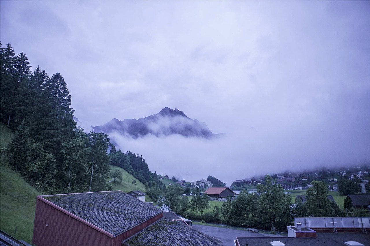 switzerland the alps cloudy day free photo