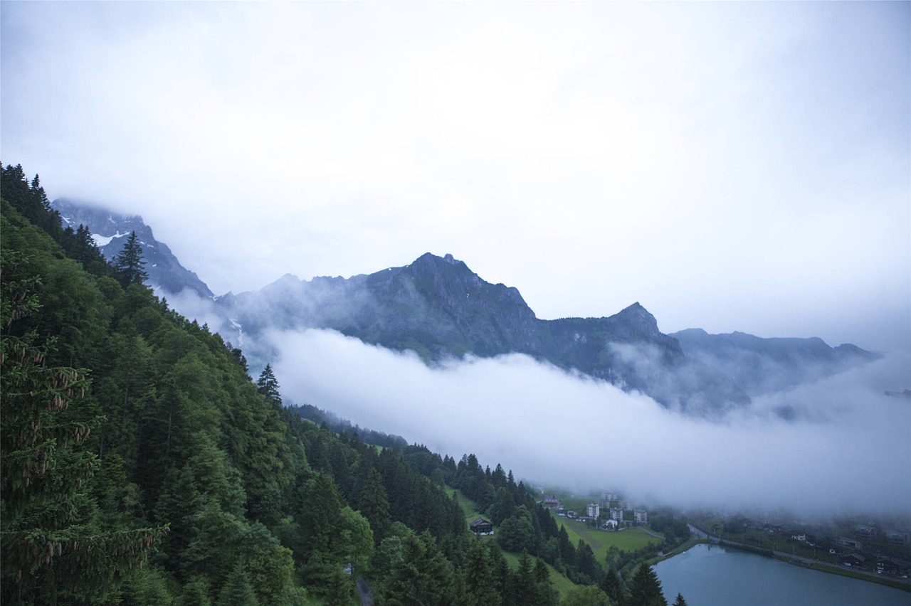 switzerland the alps cloudy day free photo