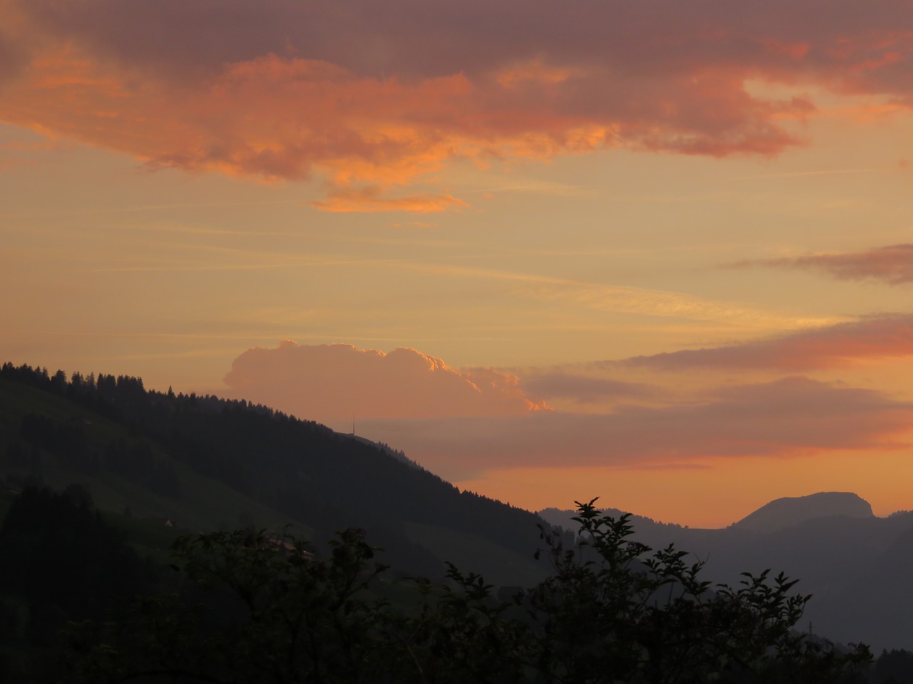 switzerland mountains sunset free photo