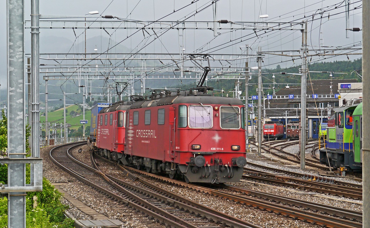 switzerland railway railway station spiez free photo