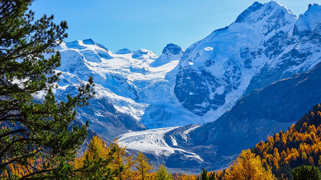 switzerland  glacier  autumn free photo