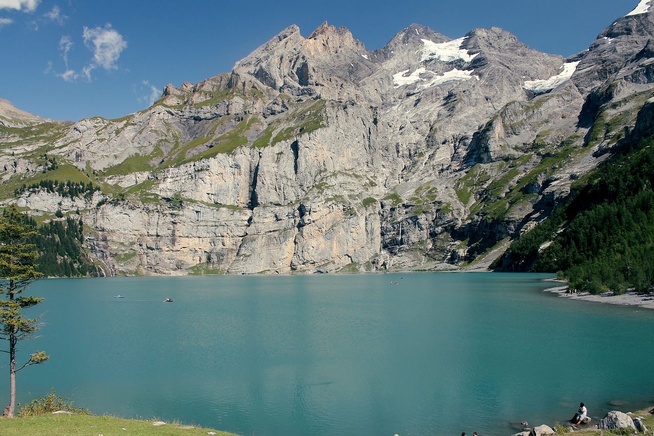 switzerland  lake oeschinen  kandersteg free photo