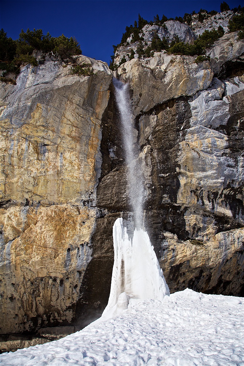 switzerland  alpine  waterfall free photo