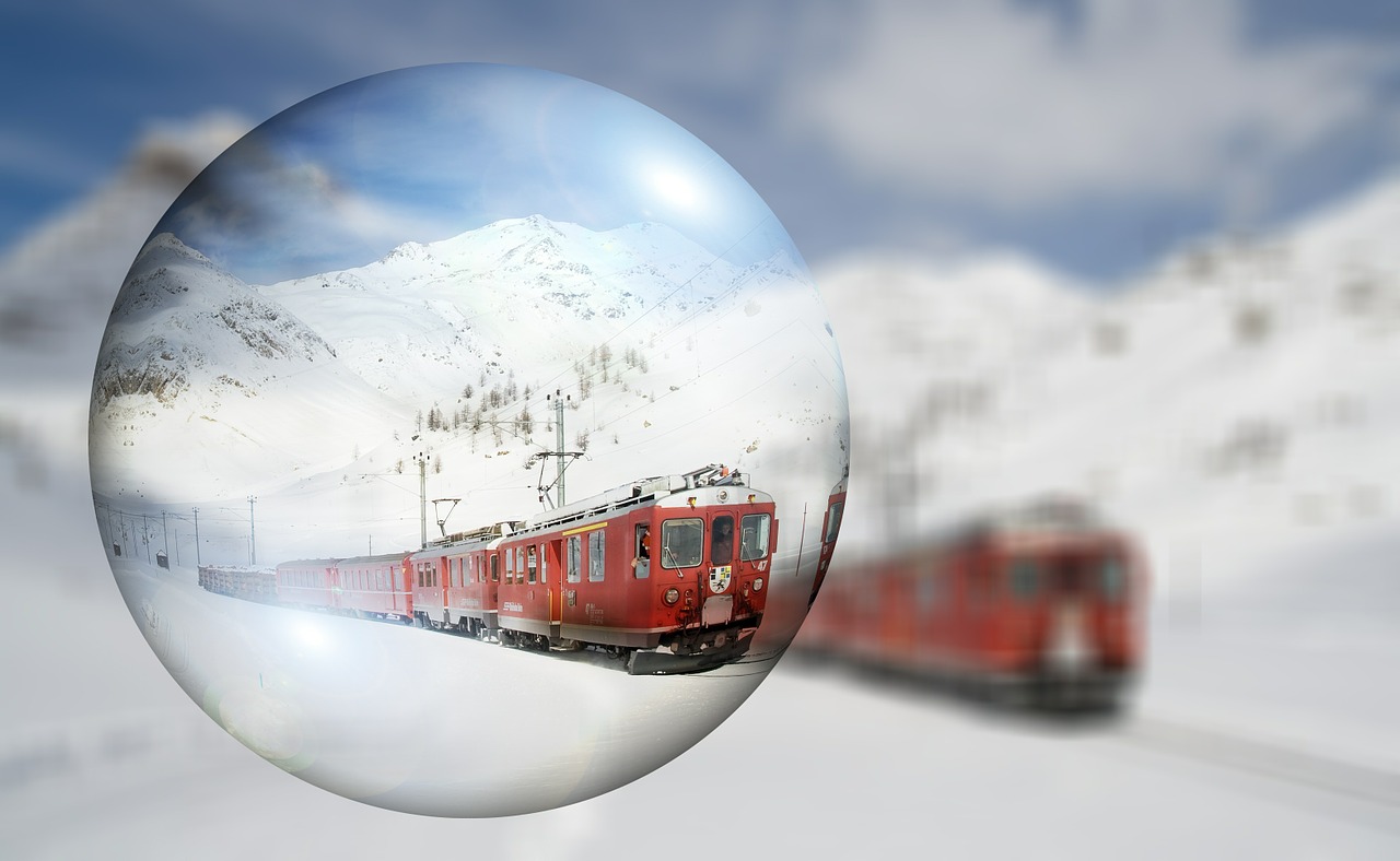 switzerland train winter free photo