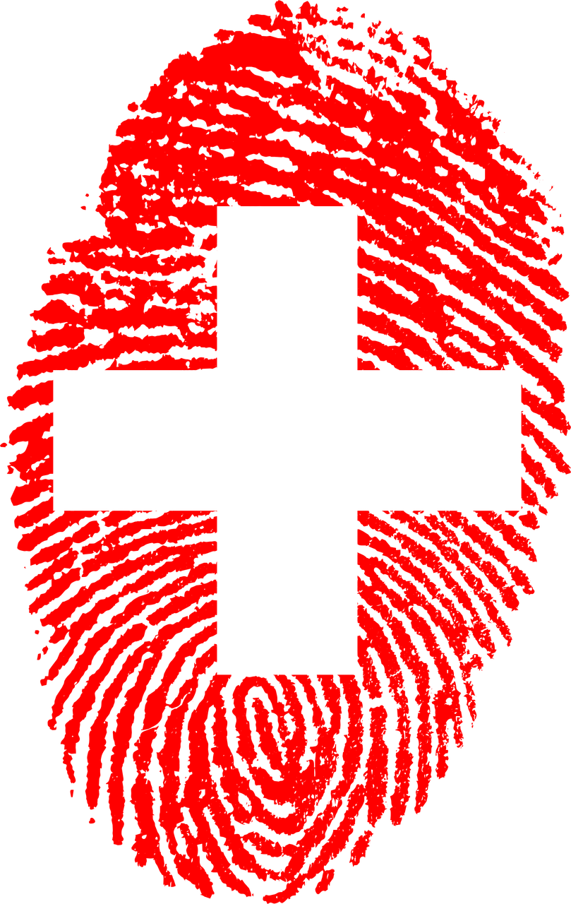 switzerland flag fingerprint free photo