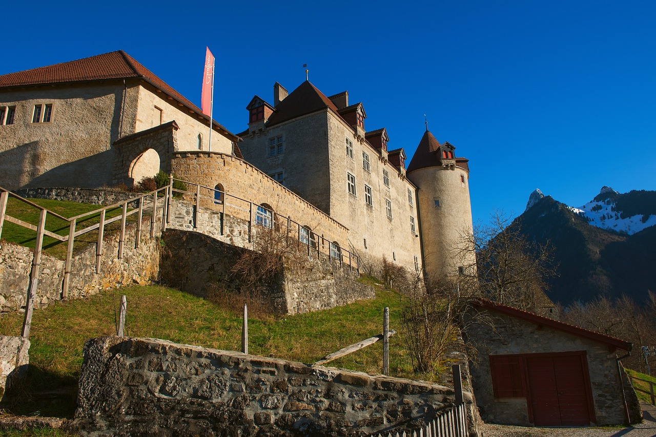 switzerland castle the scenery free photo