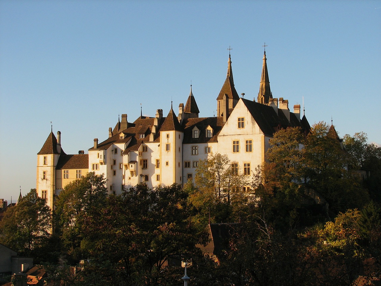 switzerland castle buildings free photo