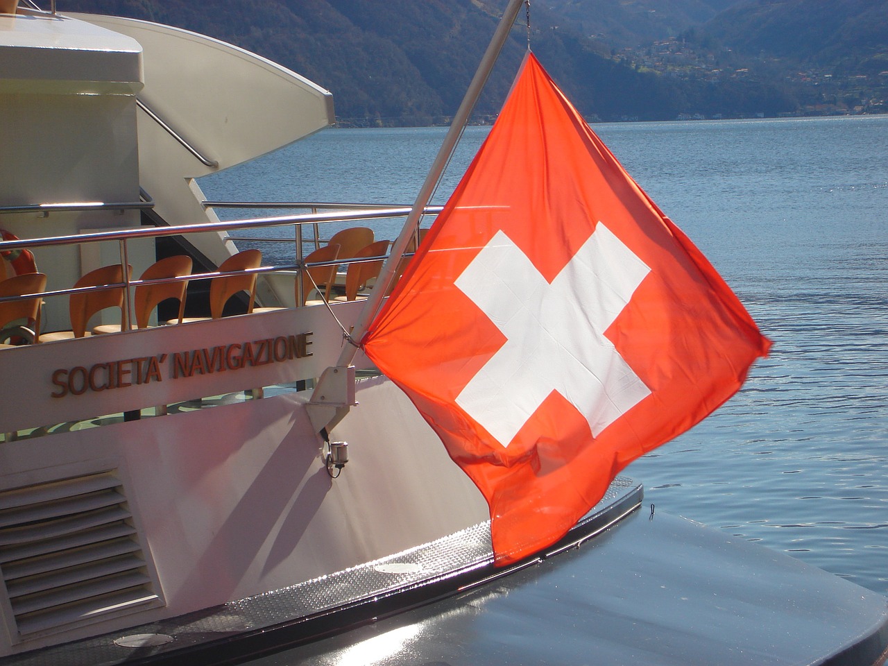 switzerland flag water free photo