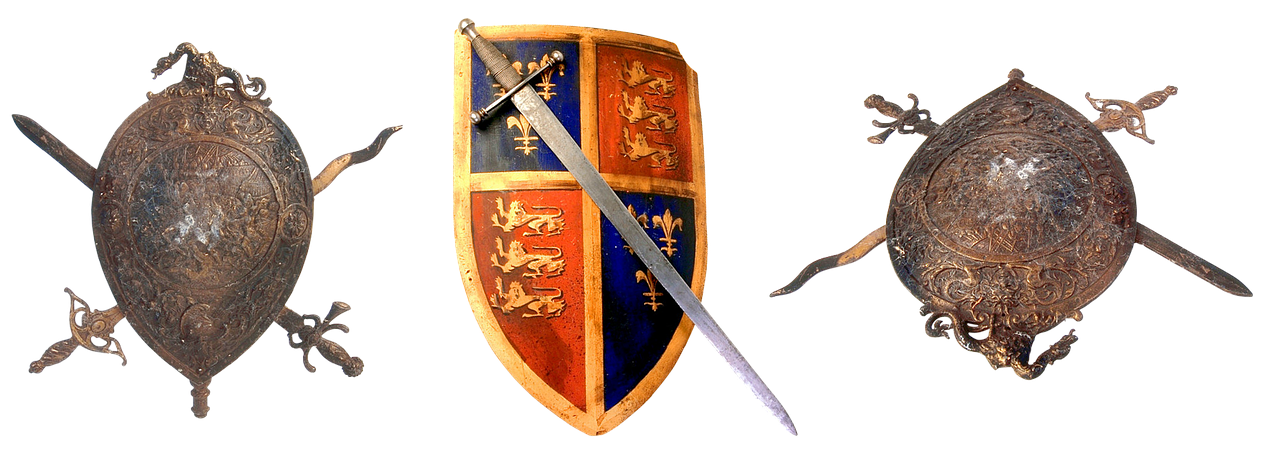 sword shield coat of arms free photo