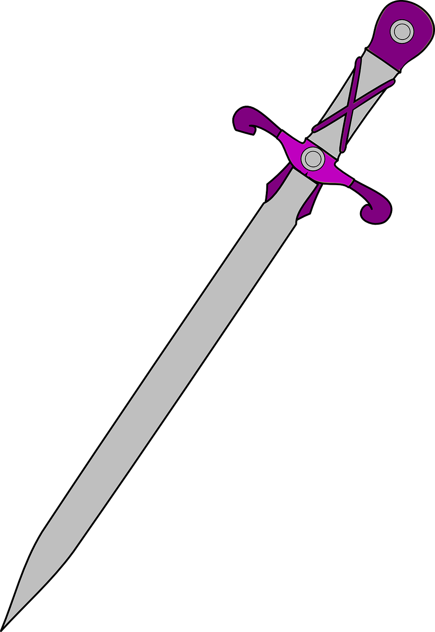 sword gray purple free photo